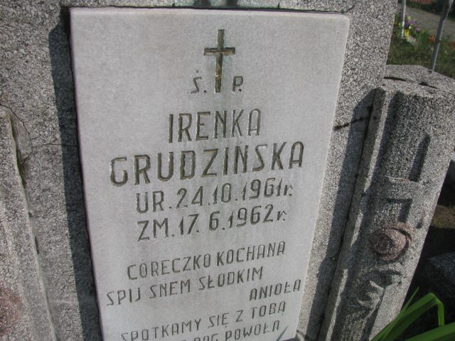 Irena Grudzińska 1961 Poraj - Grobonet - Wyszukiwarka osób pochowanych
