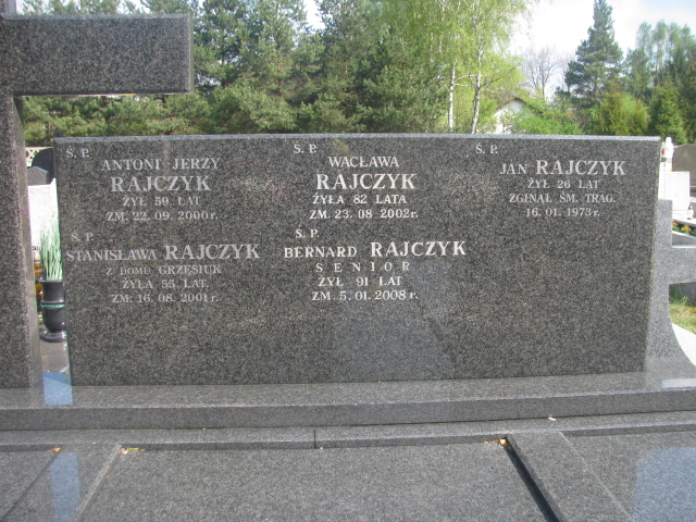 Bernard Rajczyk Poraj - Grobonet - Wyszukiwarka osób pochowanych