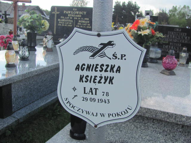 Agnieszka Księżyk Poraj - Grobonet - Wyszukiwarka osób pochowanych