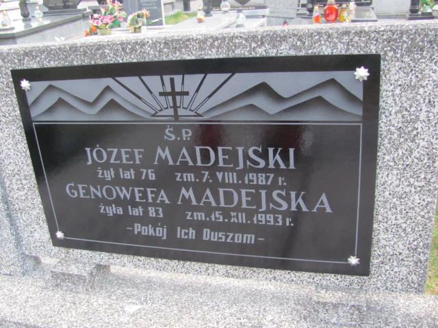Józef Madejski  Poraj - Grobonet - Wyszukiwarka osób pochowanych