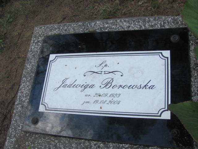 Jadwiga Borowska  1923 Poraj - Grobonet - Wyszukiwarka osób pochowanych