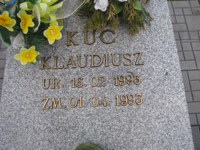 Klaudiusz Kuc 1993 Poraj - Grobonet - Wyszukiwarka osób pochowanych